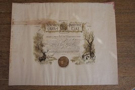 Ironwood Michigan Elks Lodge Number 1278 Incorporation Certificate Poster 1912 - £79.71 GBP