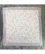 Baby Blanket Woodland Animals Print Pink Gray Soft Nursery Decor 32x32 - $335.33 MXN