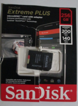 SanDisk Extreme Plus micro SDXC Card with adapter 256GB Memory Card - $12.38