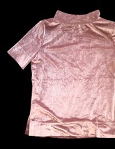 Anthropologie Women’s Velvet Mock Neck Top XS Rose Tyrie NWT $68 Short Sleeve image 8