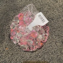 True Living Decorative Pink Clear Oblong Glass Gems - $147.26 MXN