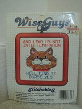 Wise Guys Stitchables Cross Stitch Kit #7701 &quot;And Lead Us Not Into Temptation&quot; - £5.64 GBP
