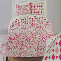 Spring Peach Paisley Comforter Sheets Sham 5PC Bedding Set New - £75.45 GBP