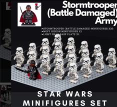 Stormtrooper(Battle Damaged) Army SWS11 With Base Minifigure Set - $35.99