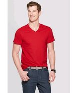 Men's XXL Every Wear Short Sleeve V-Neck T-Shirt, Red  Goodfellow &amp; Co  - $9.97
