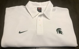 Men&#39;s Nike Elite Dri Fit S/S Polo Shirt Large XL - Michigan State Spartans - $45.00