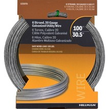 100 Ft Galvanized Steel Utlilty Wire Multi Purpose 20 Ga 6 Strand 122070 - $54.99