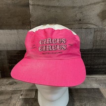 Vintage Circus Circus Casino Las Vegas Snapback Hat Neon Pink Painter&#39;s Cap - £7.74 GBP