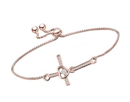 Christian Jewelry Sideways Cross Bracelet Side Cross - $46.63