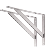 YUMORE 14&quot; Stainless Steel Shelf Bracket, Max Load: 550Lb Heavy Duty Sol... - £32.84 GBP