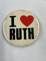I Love Ruth Vintage 1980s Pinback Button - £9.20 GBP