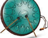 14 Inch 15 Note Steel Tongue Drum Percussion Instrument Lotus Hand Pan D... - $90.97