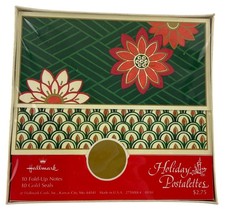 Hallmark Vintage Holiday Postalettes Set of 10 Fold-Up Cards with Gold S... - $31.26 CAD