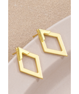 Gold Rhombus Shape Plated Alloy Stud Earrings