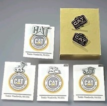 Lot of 6 CAT Caterpillar Hat Lapel Pin Tie Tack ½&quot; New - £23.03 GBP