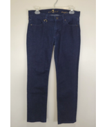 Seven 7 For All Mankind Womens Jeans Blue Size 28 Straight Leg Cotton Blend - $360.18 MXN