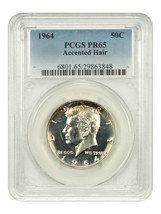 1964 50C PCGS PR65 (Accented Hair) - $104.76