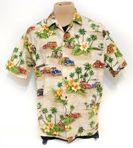 Vintage Aloha Republic Hawaii Size XL Hawaiian Shirt Surf Palm Tree Woody Car - £19.46 GBP