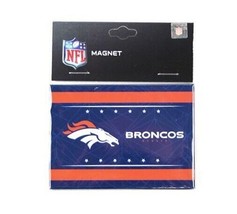 Denver Broncos Geo Magnet Retangle Size: 3.5" By 2.5" New - $7.90