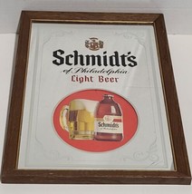 VINTAGE 1976 SCHMIDT&#39;S of Philadelphia Light Beer Advertising Bar Mirror - £44.67 GBP
