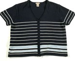 Vintage American Eagle Outfitters Maglione Camicia Donna L Blu a Righe F... - $21.19