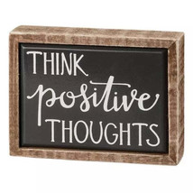 &quot;Think Positive Thoughts&quot; Mini Box Sign - £6.99 GBP