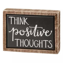 &quot;Think Positive Thoughts&quot; Mini Box Sign - £7.09 GBP