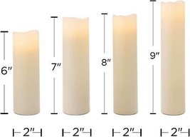 Flameless Candle Set 2 Inch Diameter Battery Operated 4 Pack Slim Pillar Candles - £45.03 GBP