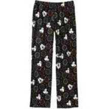 Womens Pajamas Disney Mickey Mouse Black Fleece Lounge Pants Junior Girl... - £14.12 GBP