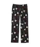 Womens Pajamas Disney Mickey Mouse Black Fleece Lounge Pants Junior Girl... - £14.01 GBP