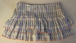 Lucky In Love Women&#39;s Tiered Ruffled Tennis Skort Skirt Multicolor Sz Large - £27.12 GBP
