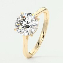 2 Carat Round Cut Lab Grown Diamond Cathedral Style Ring  E Color VVS2 I... - £1,242.08 GBP