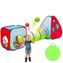 3 In 1 Pop Up Play Tent With Crawl Tunnel And Ball Pit Set  Durable Play... - $62.32