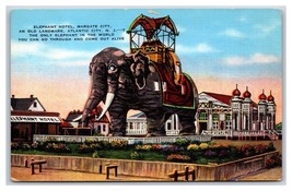 Elephant Hotel Margate City Atlantic City New Jersey NJ UNP Linen Postcard V11 - £3.83 GBP