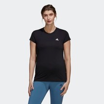 adidas Womens Designed Maternity Sport T-Shirt Size Medium Color Black/White - £25.14 GBP