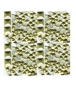 SQUARES Faceted Rhinestuds 5mm Glitter GOLD Hot Fix 1gr - £8.71 GBP