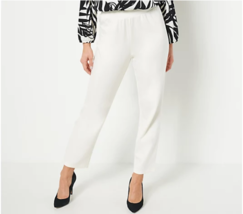 Girl With Curves Regular Knit Slim Ankle Pant (Pearl White, XX-Small) A485732 - £19.69 GBP