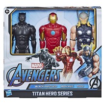 Avengers 3-Pack Action Figures Black Panther Thor Iron Man Marvel Pretend Toys - £51.14 GBP
