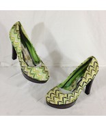 Shoes of Soul Women&#39;s Green Fabric Stiletto Pumps/Shoes Size 10 - £10.03 GBP