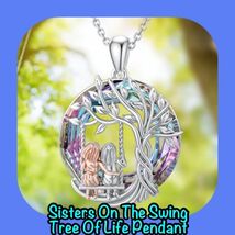 New Beautiful!Tree Of Life Sister/Best Friend On The Swing Pendant Necklace - $8.00
