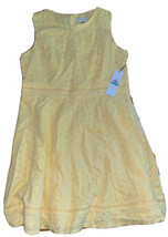 NWT Calvin Klein Eyelet Yellow Fit &amp; Flare Casual Dress PopCorn 12P Sundress - £22.53 GBP