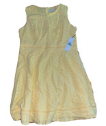 NWT Calvin Klein Eyelet Yellow Fit &amp; Flare Casual Dress PopCorn 12P Sund... - £22.10 GBP