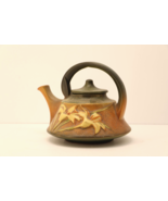 Roseville Pottery Zephyr Lily Brown Teapot and Lid 1946 - $146.60 CAD