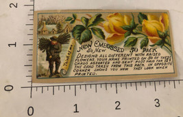 Name Cards Roses Victorian Trade Card VTC 8 - £3.88 GBP