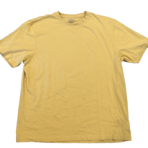 L L Bean Mens T Shirt Sz L Mustard Traditional Fit Crewneck Short Sleeve... - $15.79