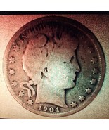 ½ Half Dollar Barber 90% Silver U.S Coin 1904 P Philadelphia Mint 50C KM... - £33.28 GBP