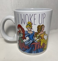 New Official Disney Princess I Woke Up Like This 14 Oz Ceramic Coffee Mug Ex. - £12.56 GBP