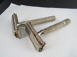 Vintage Gillette safety razors x2 NO DATE CODES work 1950's? - $27.57