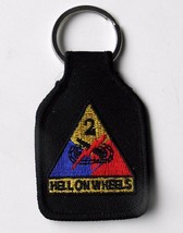 Us Army 2nd Armored Division Embroidered Key Chain Key Ring 1.75 X 2.75 Inches - $5.64