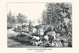 Hunting fishing and forest scenes: good luck all around by Currier &amp; Ives - Art  - £17.57 GBP+